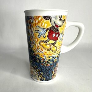 Vintage High Wave Takeout Cup Tall Ceramic Mickey Mouse Van Gogh's Starry Night
